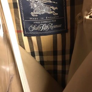 Burberry rain coat tan